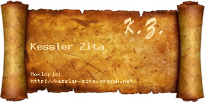 Kessler Zita névjegykártya